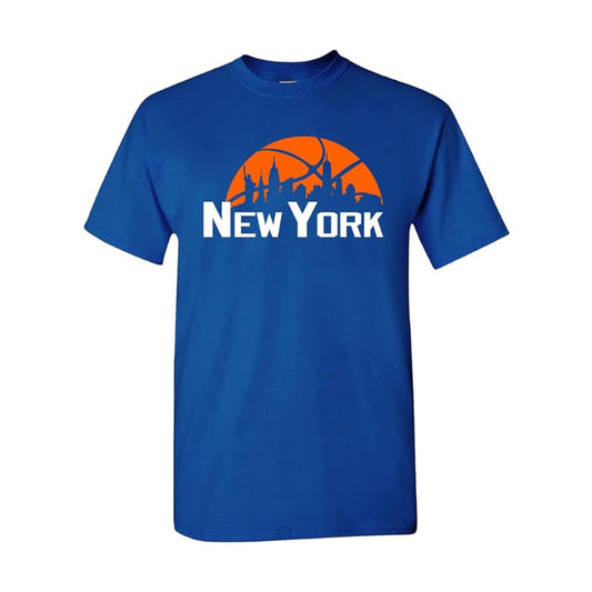 New York Basketball Team Cityscape Skyline Men's Apparel for Basketball Fans
