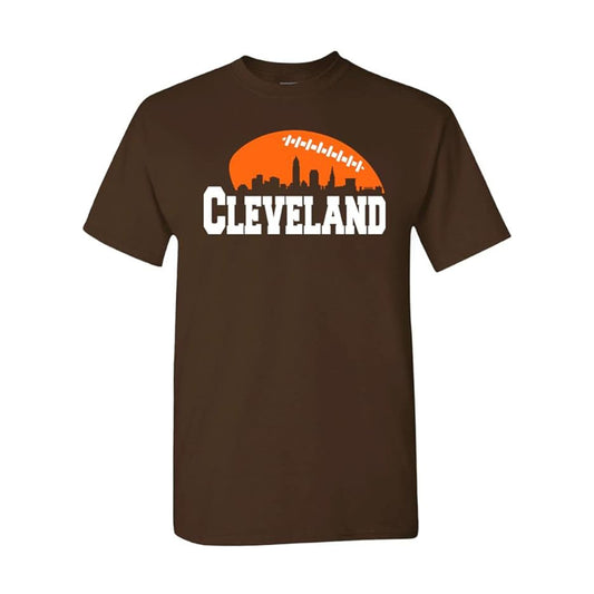 Cleveland Football City Skyline Men's Shirt for Football Fans