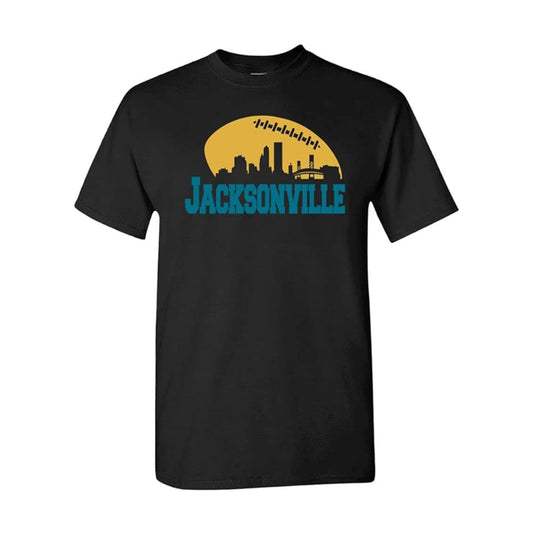 Jacksonville Football City Skyline Men's Shirt for Football Fans