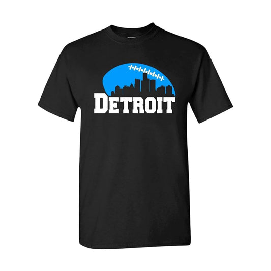 Detroit Football City Skyline Men's Shirt for Football Fans