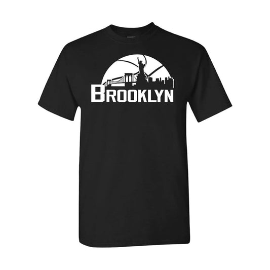 Brooklyn Basketball Team Cityscape Skyline Men's Apparel for Basketball Fans