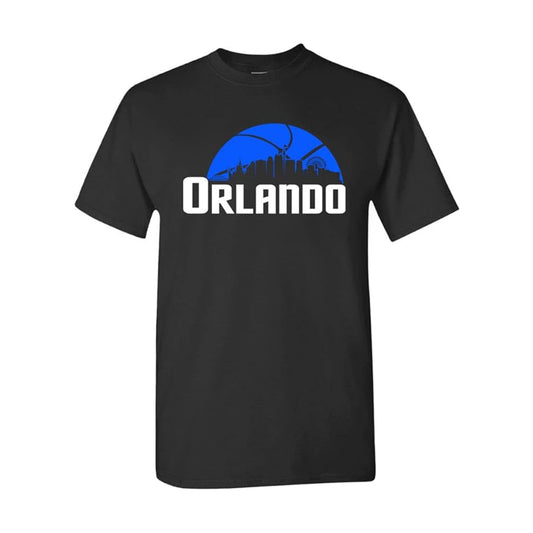 Orlando Basketball Team Cityscape Skyline Men's Apparel for Basketball Fans
