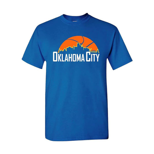 Oklahoma Basketball Team Cityscape Skyline Men's Apparel for Basketball Fans
