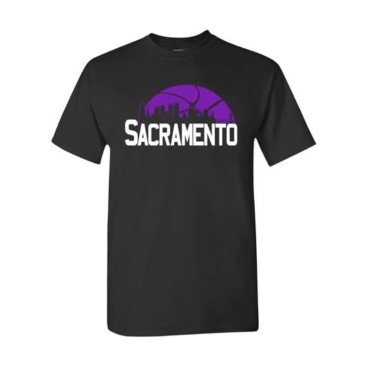 Sacramento Basketball Team Cityscape Skyline Men's Apparel for Basketball Fans