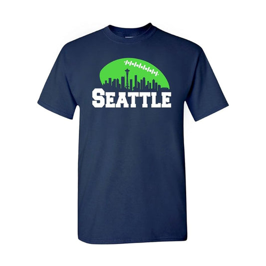Seattle Football City Skyline Men's Shirt for Football Fans