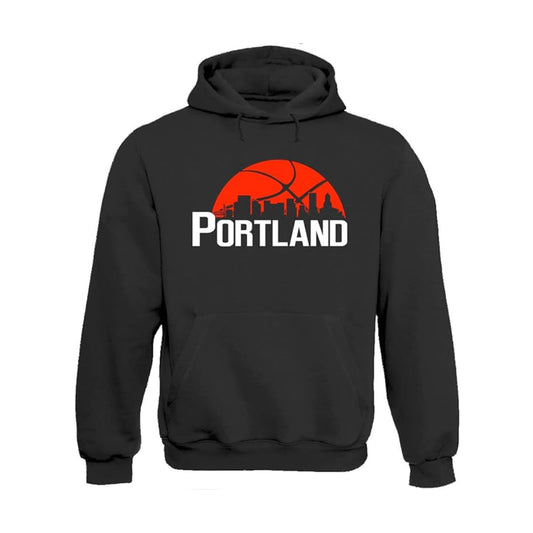 Portland Basketball Team Cityscape Skyline Men's Apparel for Basketball Fans