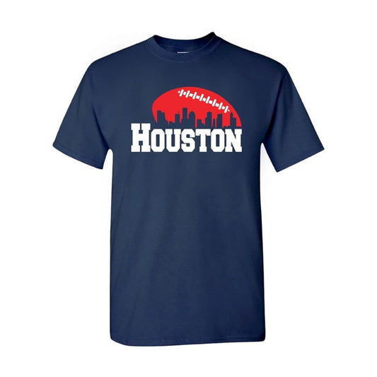 Houston Football City Skyline Men's Shirt for Football Fans