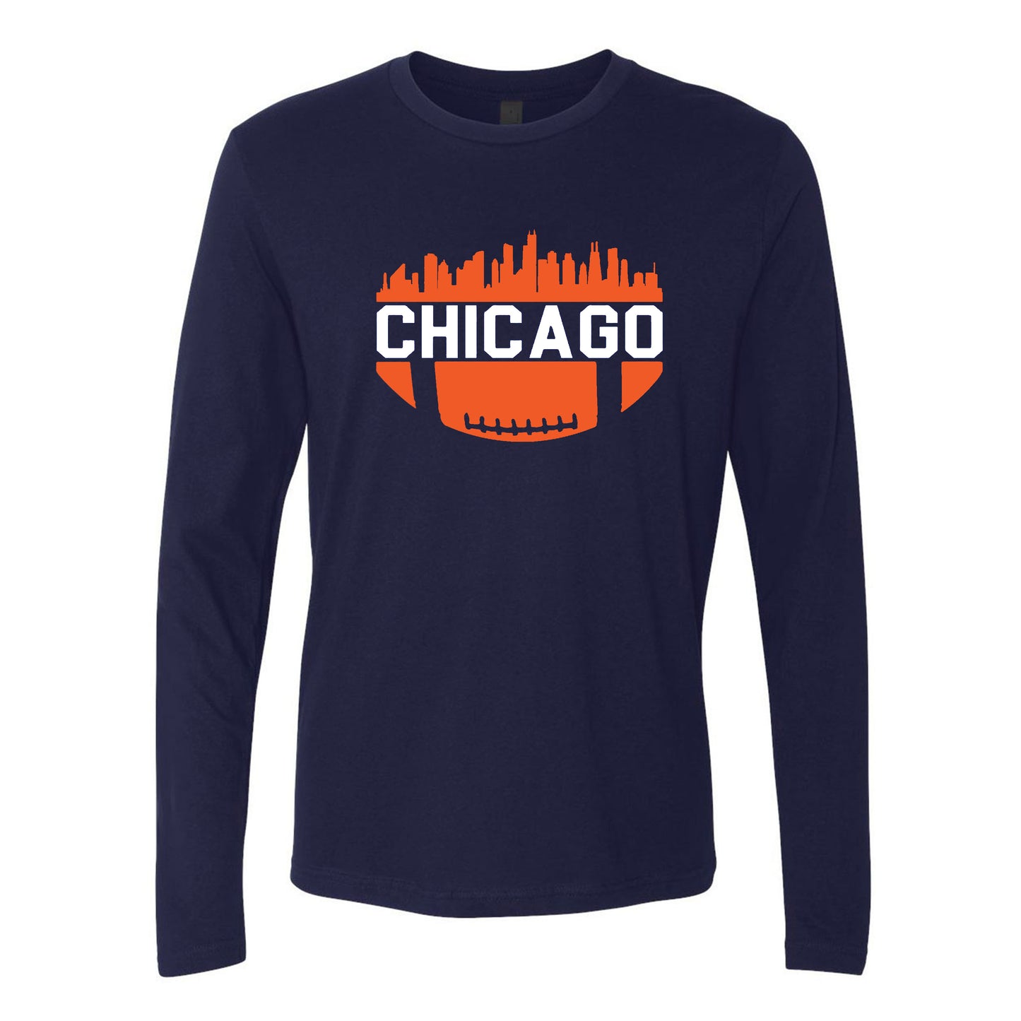 Chicago Football City Skyline Shirt for Football Fans Athletic Sports Fan Collection