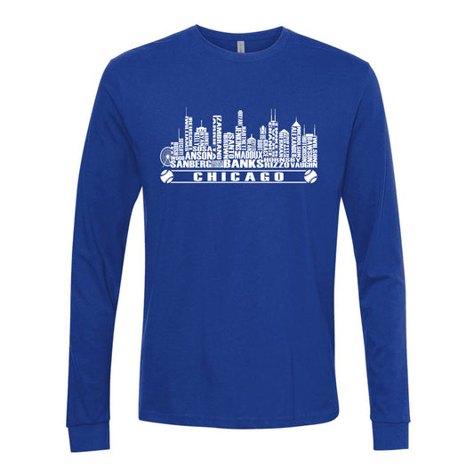 Chicago Baseball Team Cityscape Skyline Men's Apparel for Baseball Fans