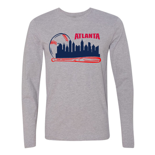 Atlanta Baseball Team Cityscape Skyline Apparel for Baseball Fans