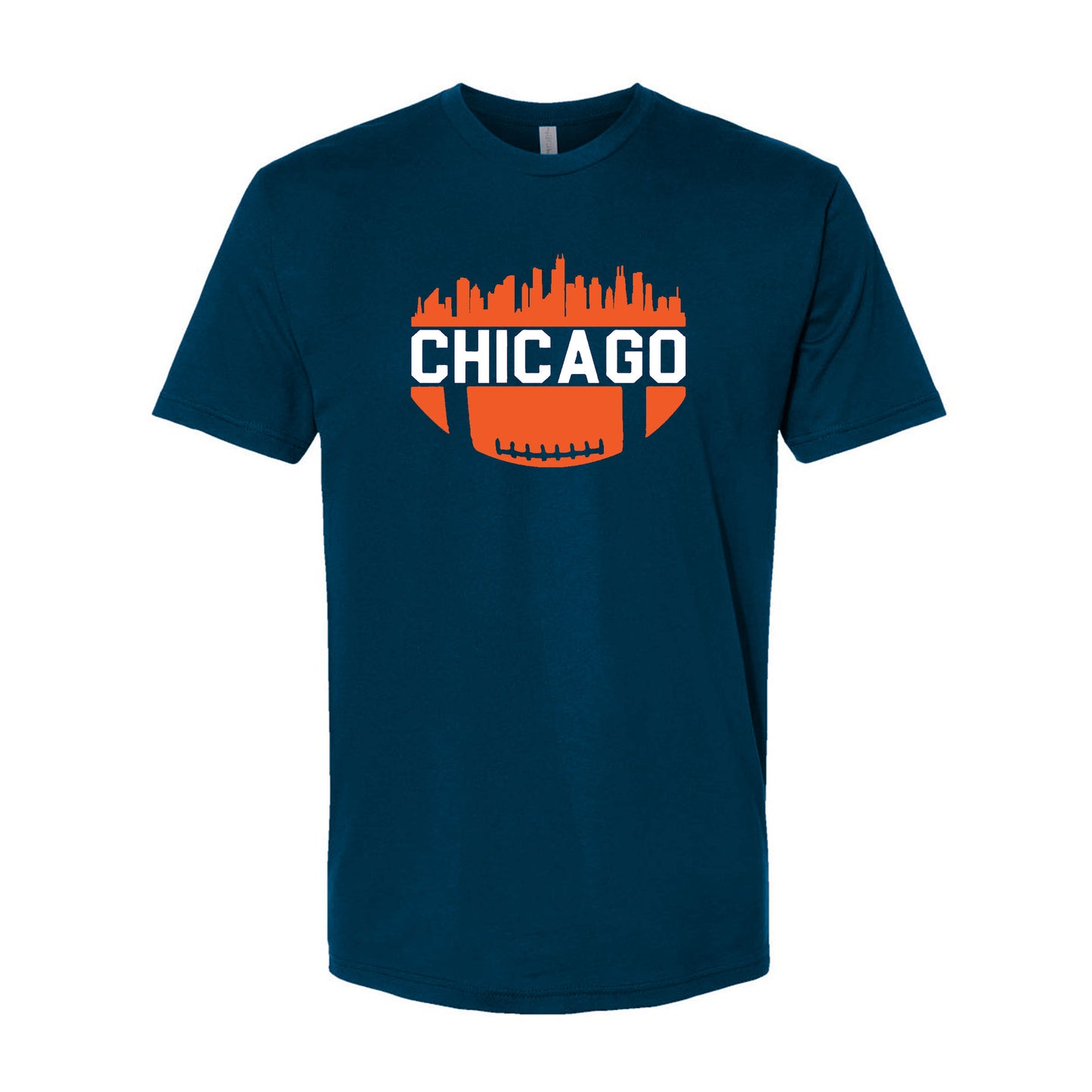 Chicago Football City Skyline Shirt for Football Fans Athletic Sports Fan Collection