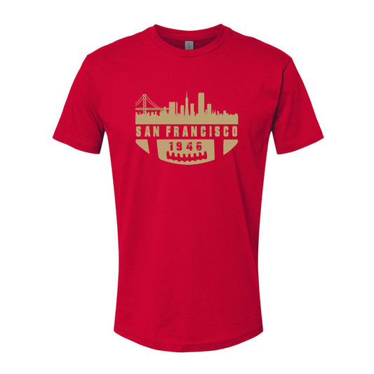 San Francisco Football City Skyline Men's Shirt for Football Fans