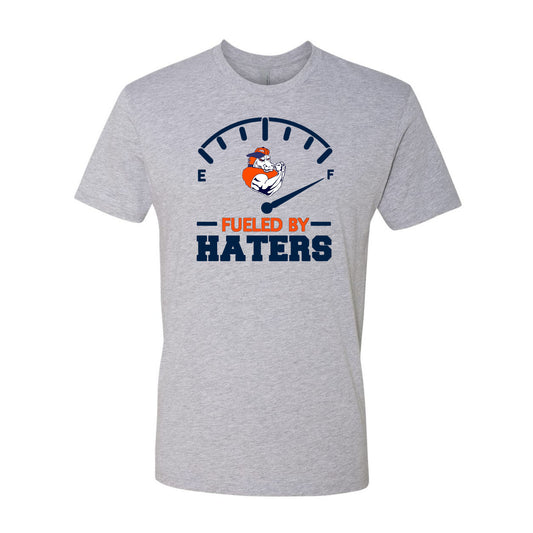 FUELED BY HATERS Denver Football Game Day Tee Navy & Orange