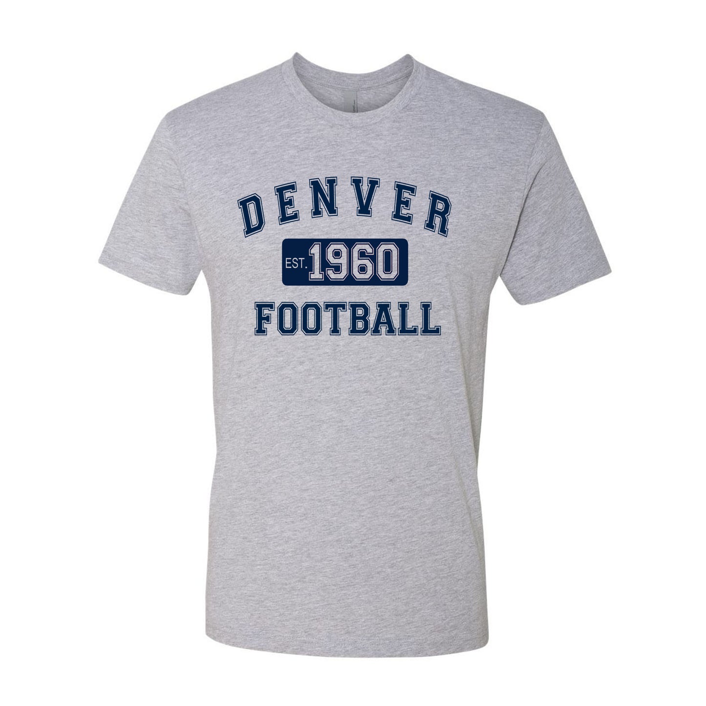 Denver Football EST 1960 Fans Game Day Tee Navy & Orange Collection