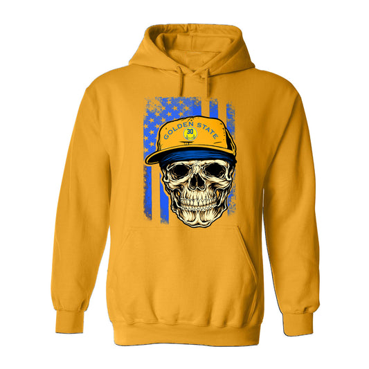 Golden State Basketball Skull With Hat Jersey Tee