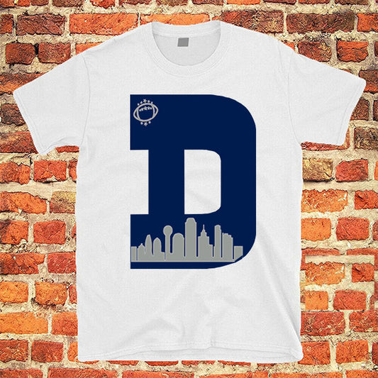 Dallas Cowboys Silver Tee NFL Football Fans Game Day T Shirt
